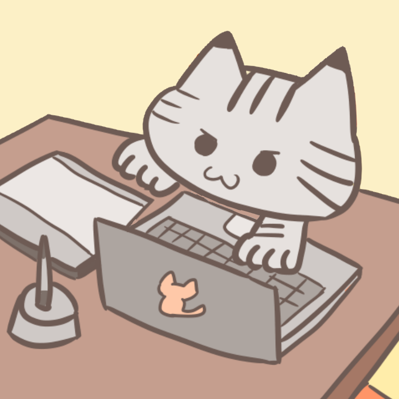 パソコンに悪戯する猫のフリーイラスト